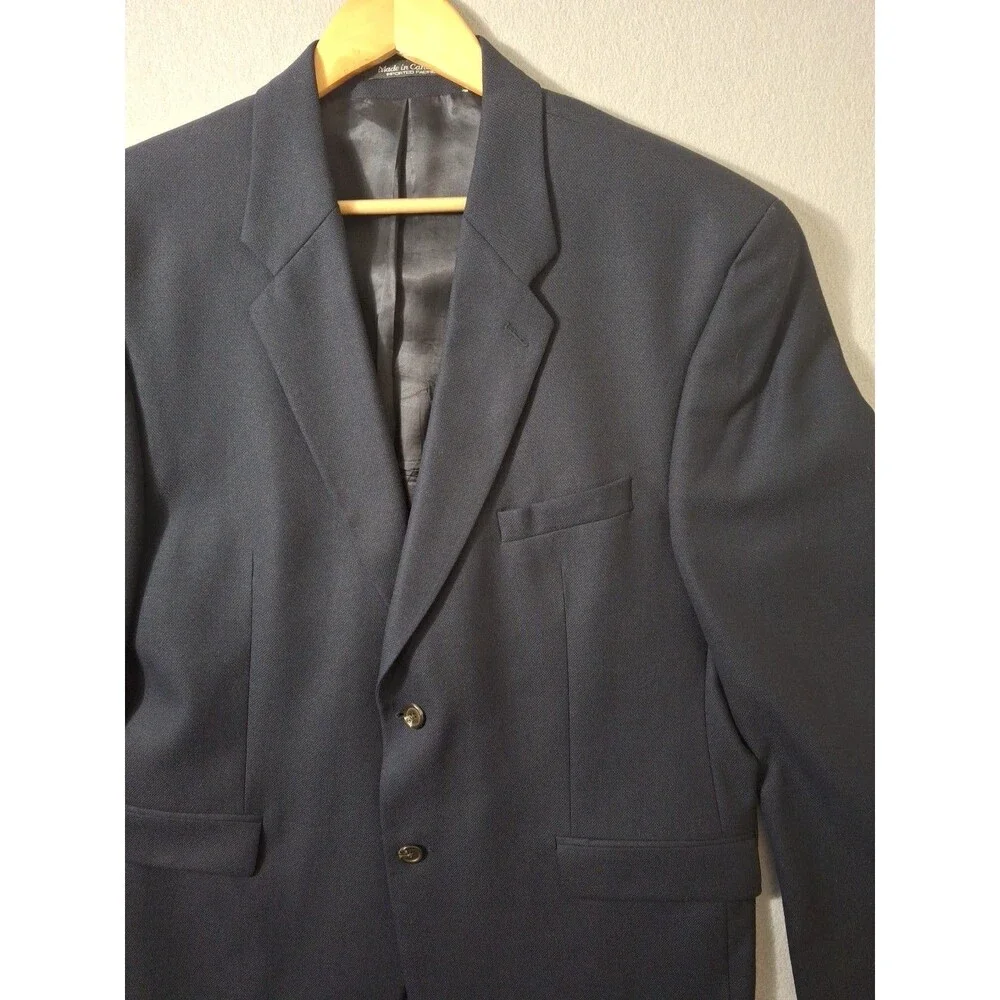 Vintage Ralph Lauren Blazer 46R 100% Laine Wool  Size 46R Navy Union Made 90S